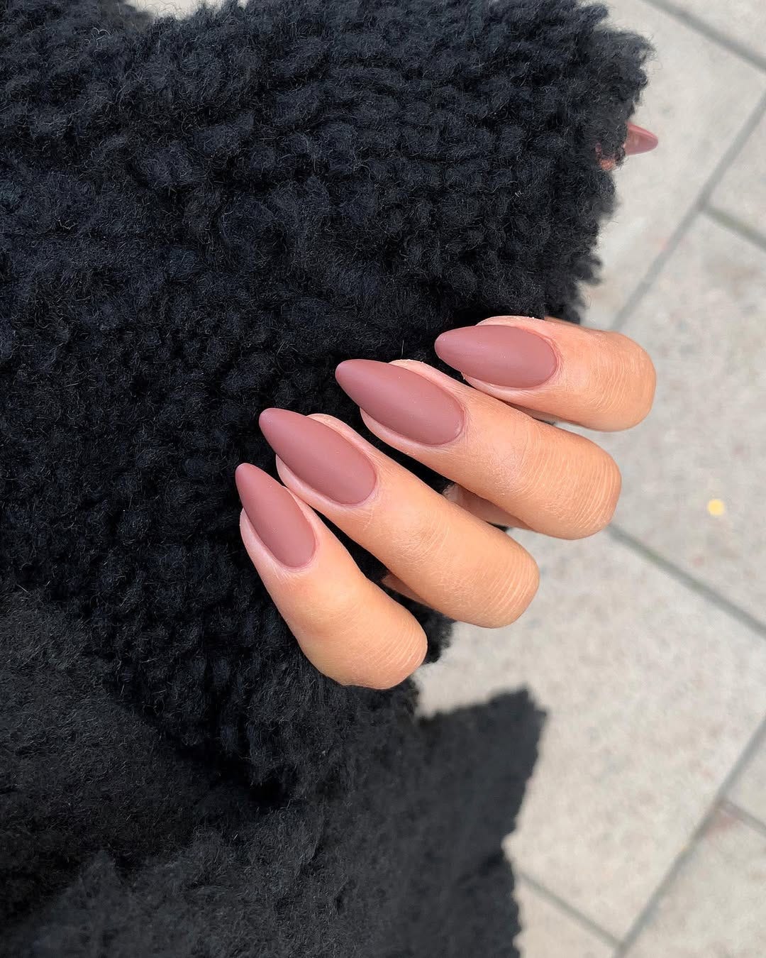 Dusty Rose Matte Almond Nails Dusty Rose Matte Almond Nails — Winter Matte Nails
