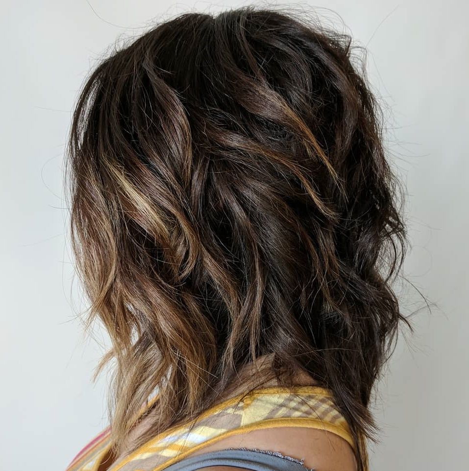 Collarbone Shag with Balayage Highlights Collarbone Shag with Balayage Highlights — Winter Haircuts for Thick Hair