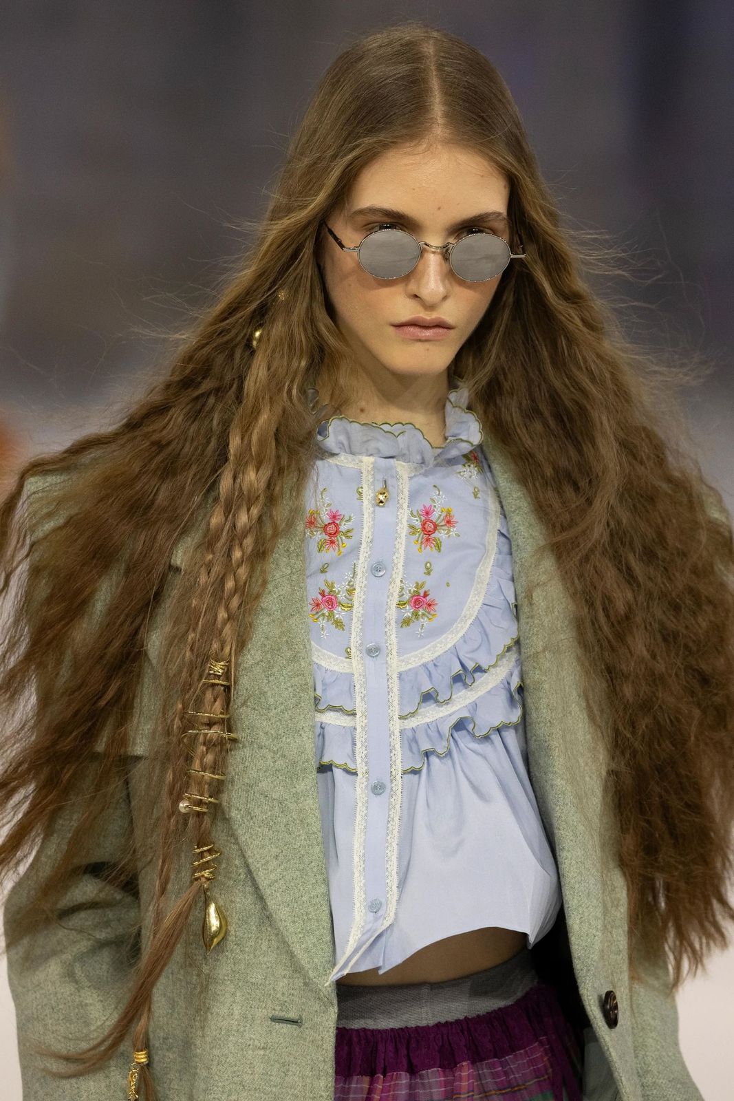 Medium Brown Braid Accent with Gold Medium Brown Braid Accent with Gold — Winter Twist Hairstyles