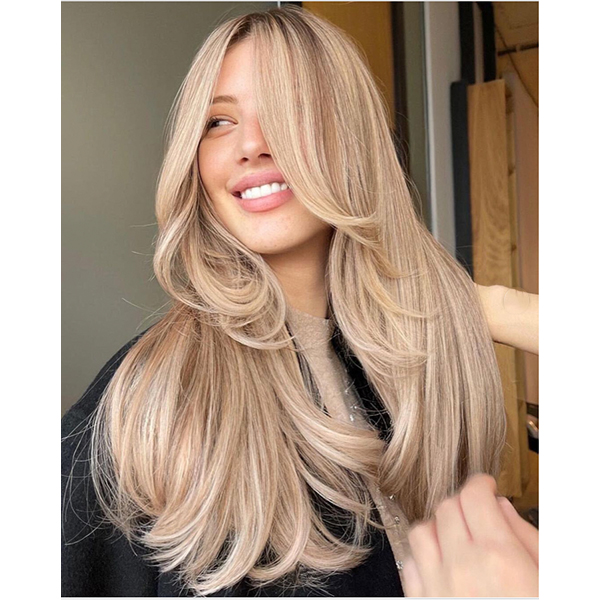 Long Layered Ash Blonde With Curtain Bangs Long Layered Ash Blonde With Curtain Bangs — Winter Layered Haircuts
