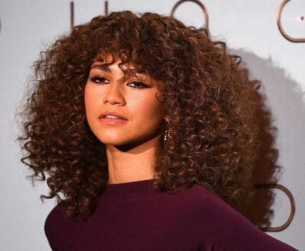 Shoulder Thick Dark Brown Blowout Bob Shoulder Thick Dark Brown Blowout Bob — Winter Hairstyles for Curly Hair