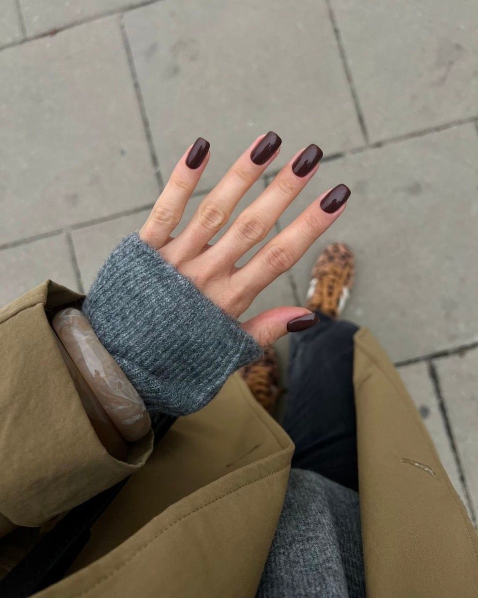 Glossy Visual Idea Glossy Visual Idea — Chocolate Brown Nails