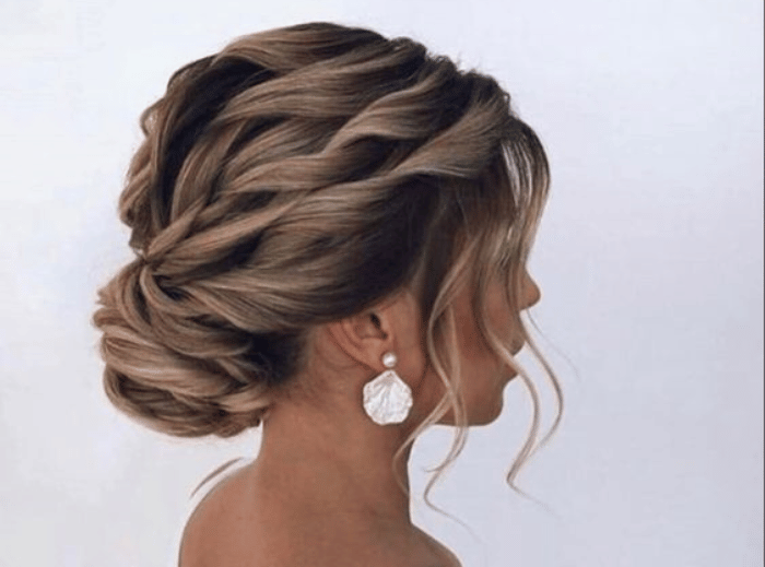 Dark Brown Twisted Updo Dark Brown Twisted Updo — Winter Party Hairstyles