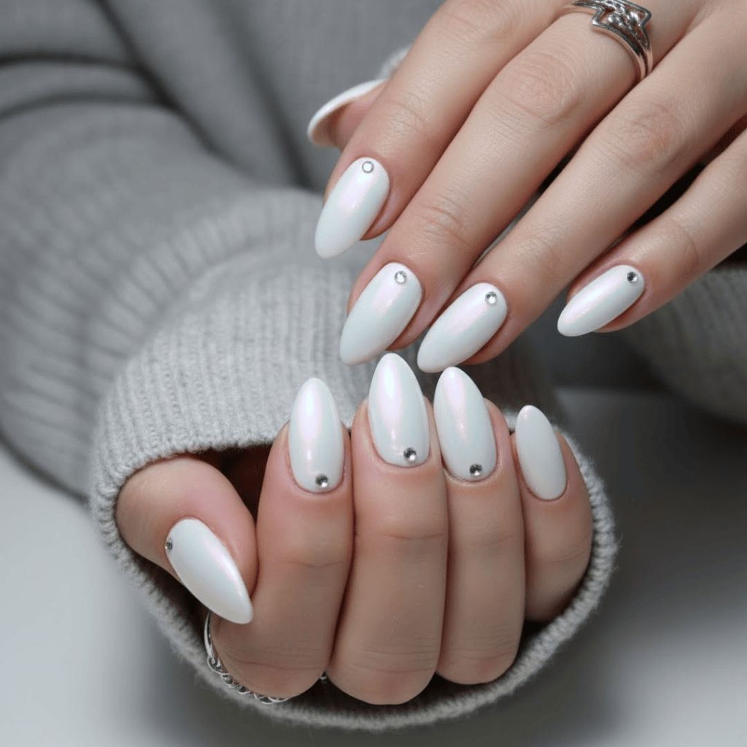 Pearlescent Visual Idea Pearlescent Visual Idea — Winter Pearl Nails