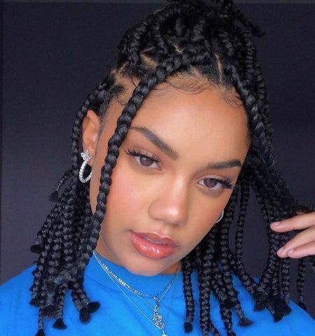 Collarbone Box Braids Clean Lines Collarbone Box Braids Clean Lines — Winter Knotless Braids