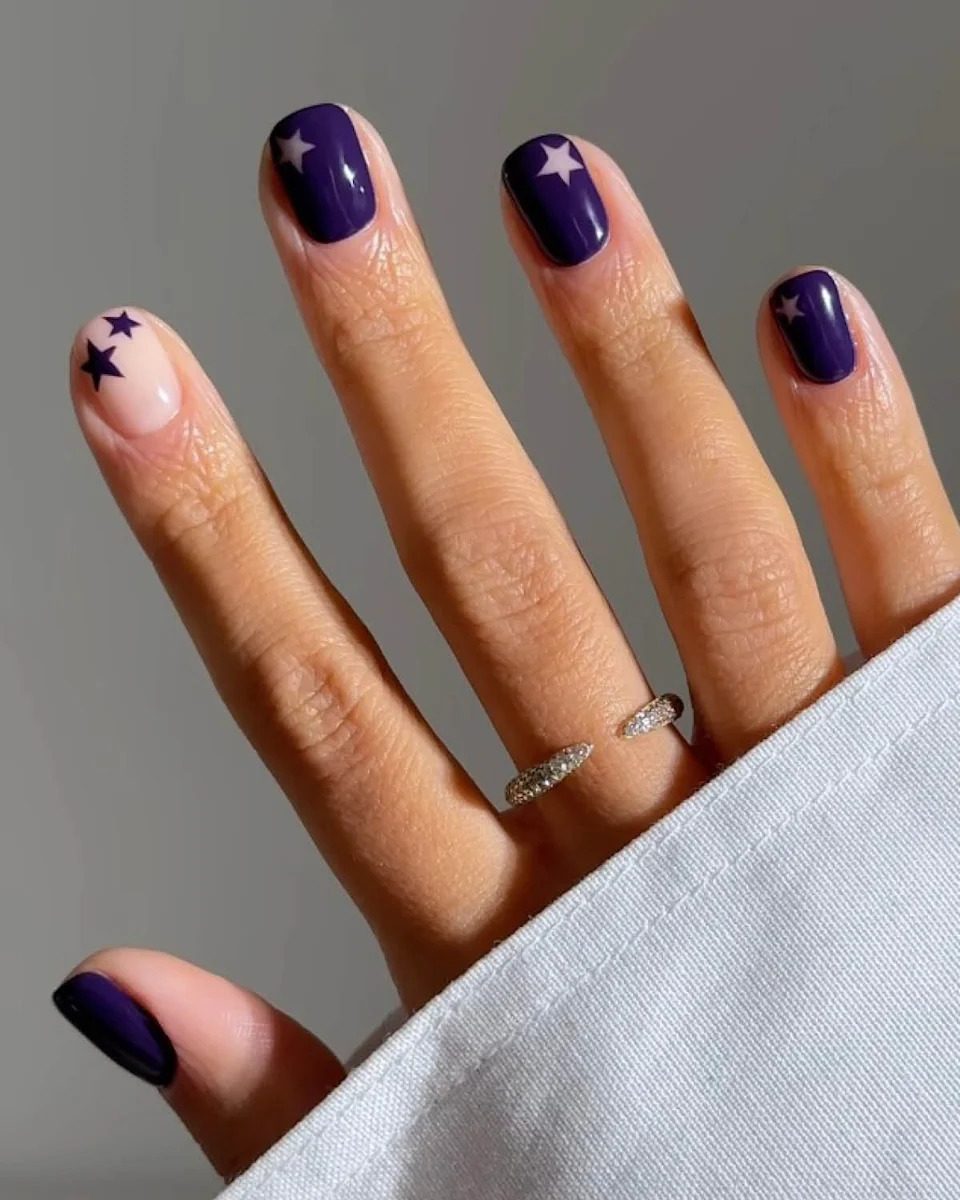 Precise Application Clean Lines Visual Idea Precise Application Clean Lines Visual Idea — Winter Purple Nails