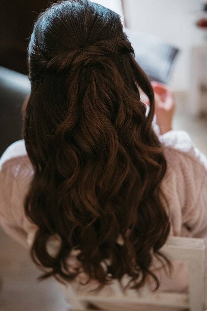 Dark Brown Intricate Half-Up Knot Dark Brown Intricate Half-Up Knot — Winter Half Up Half Down Hairstyles