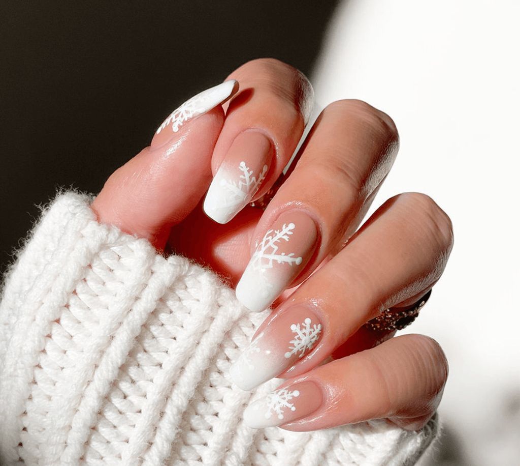 White Snowflake Decals Visual Idea White Snowflake Decals Visual Idea — Medium Christmas Nails 2026