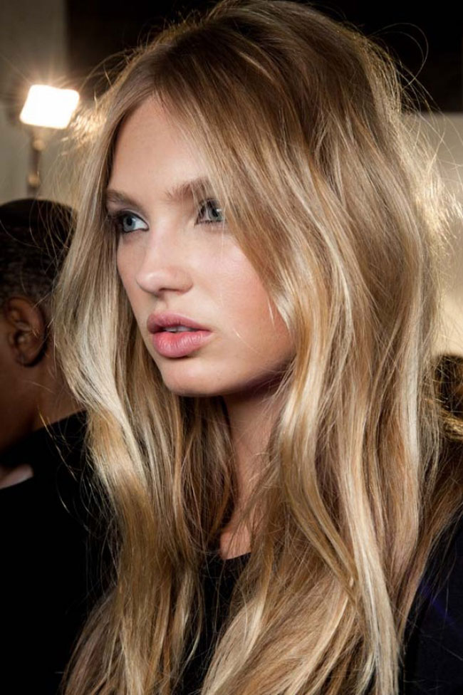 Honey Blonde With Side Part Honey Blonde With Side Part — Long Winter Haircuts