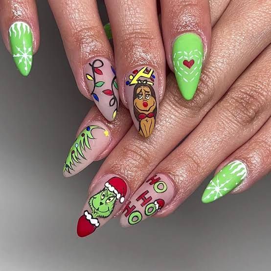 Ho Ho Ho Stiletto Grinch Nails Ho Ho Ho Stiletto Grinch Nails — Grinch Nails 2026