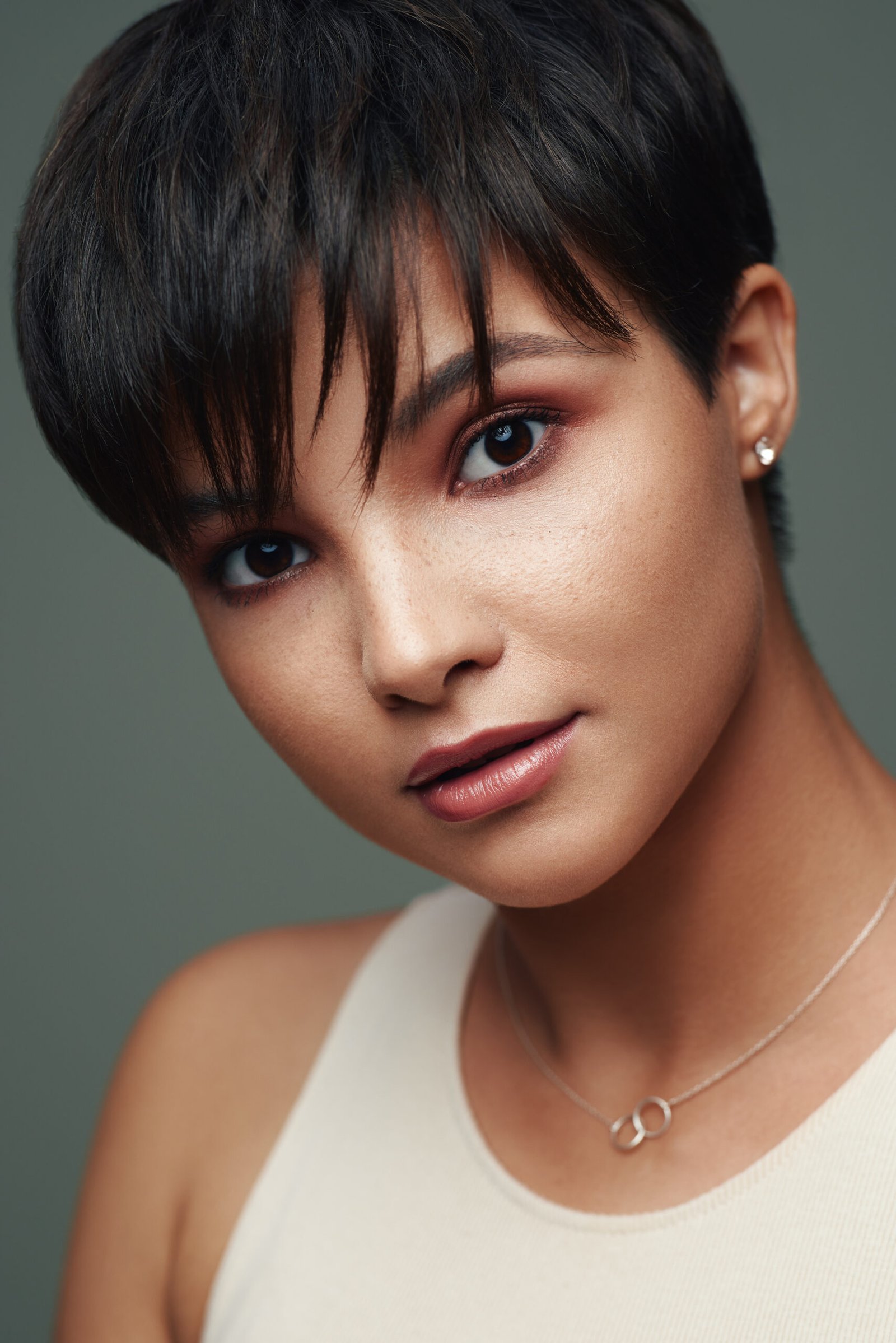 Dark Brown Pixie with Asymmetrical Bangs Dark Brown Pixie with Asymmetrical Bangs — Winter Pixie Haircuts