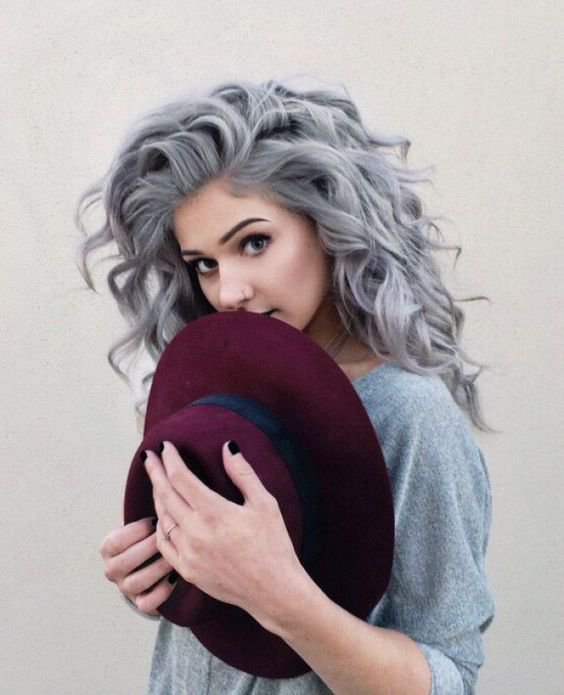 Voluminous Ash Gray Waves Voluminous Ash Gray Waves — Winter Haircuts for Gray Hair