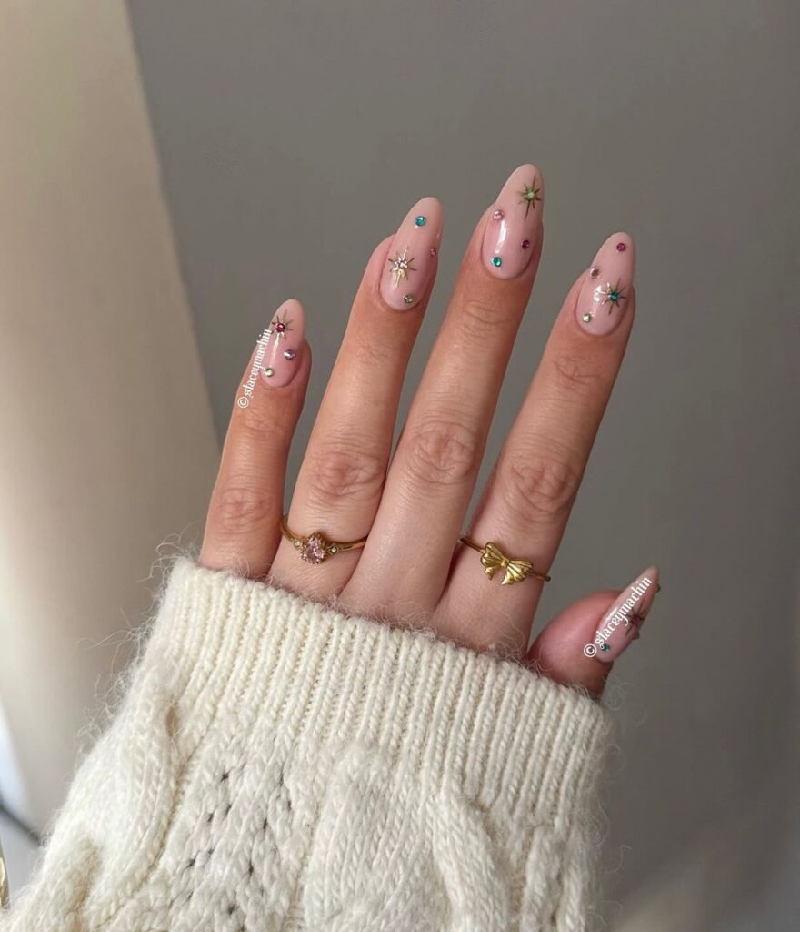 Medium Oval Black Firework Art Nails Medium Oval Black Firework Art Nails — New Years Eve Nails 2027