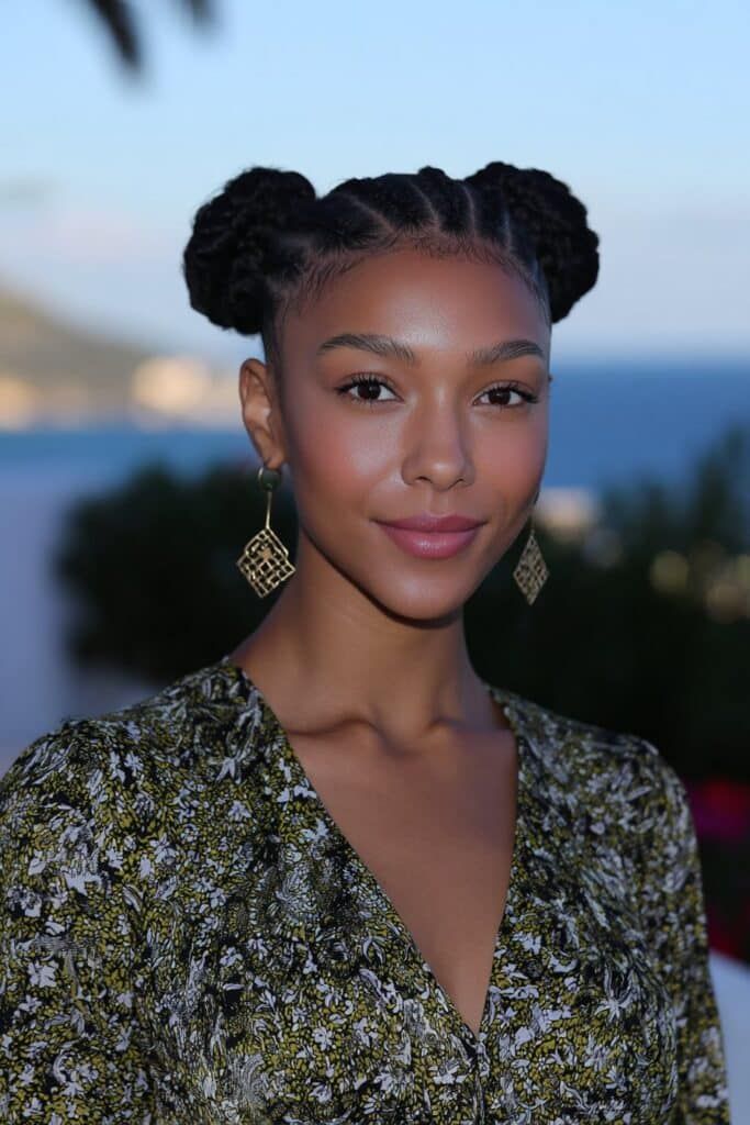 Two-Tone Braids With Color Contrast Two-Tone Braids With Color Contrast — Winter Braids for Black Women