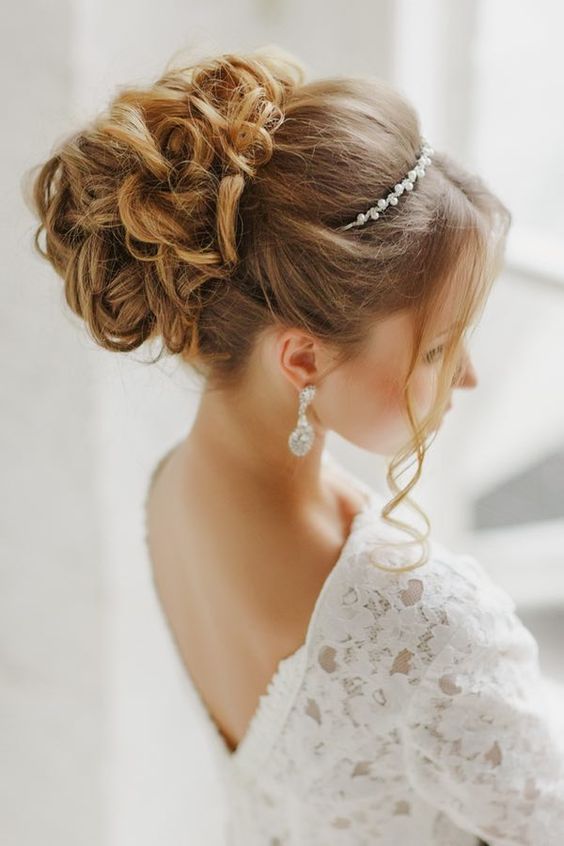 Voluminous Blonde Curls Updo Voluminous Blonde Curls Updo — Winter Formal Hairstyles
