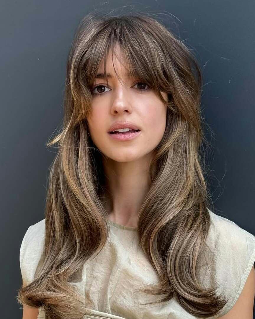 Shag Cut With Full Bangs — Winter Hairstyles for Work