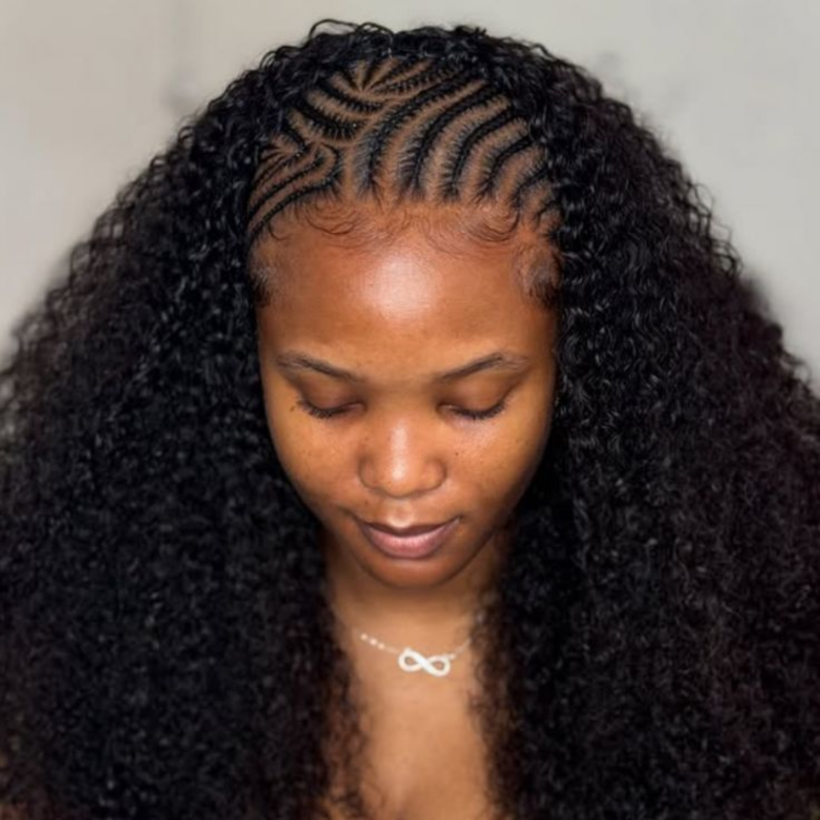 Braids with Ombre Curly Extensions — Winter Hairstyles for Black Women