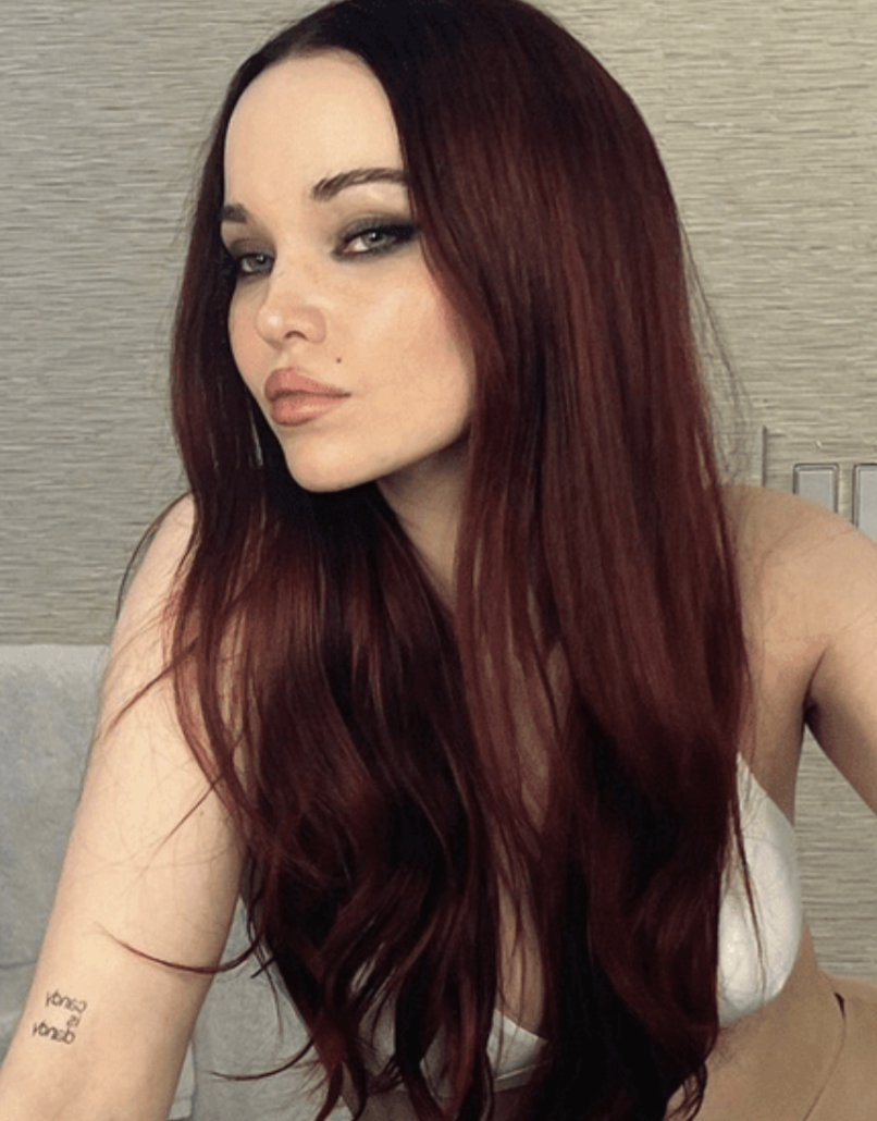 Mid-Back Lustrous Cherry Cola Color Mid-Back Lustrous Cherry Cola Color — Cherry Cola Hair Color