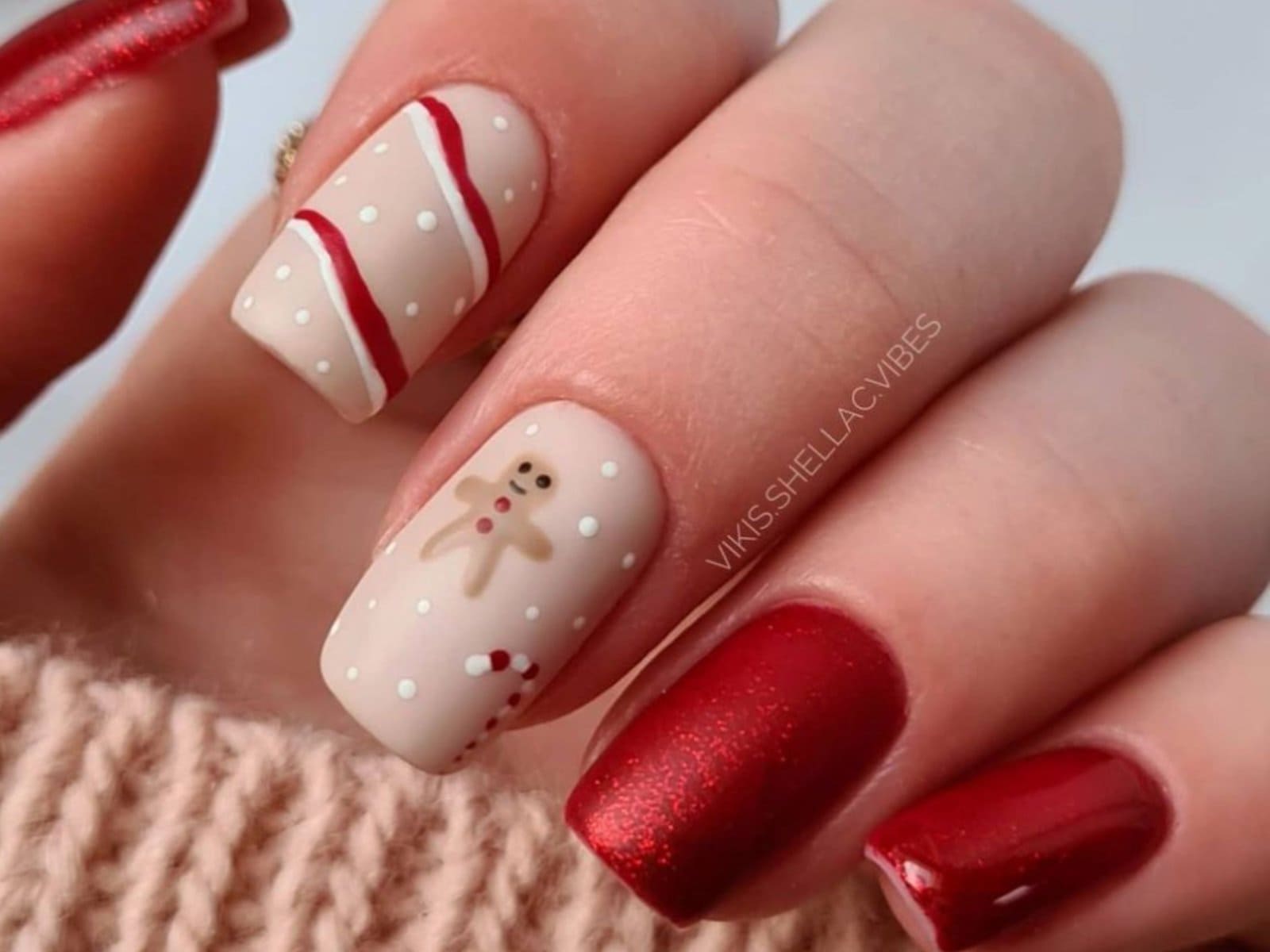 Matte Nude Christmas Mix Matte Nude Christmas Mix — Easy Christmas Nails 2026