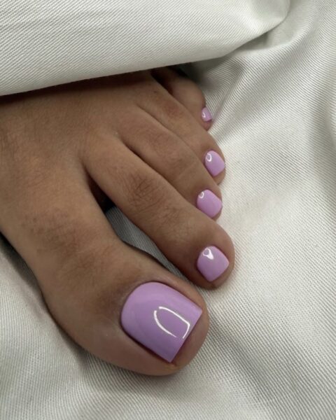 Glossy Light Lavender Pedicure Glossy Light Lavender Pedicure — Winter Pedicure Colors