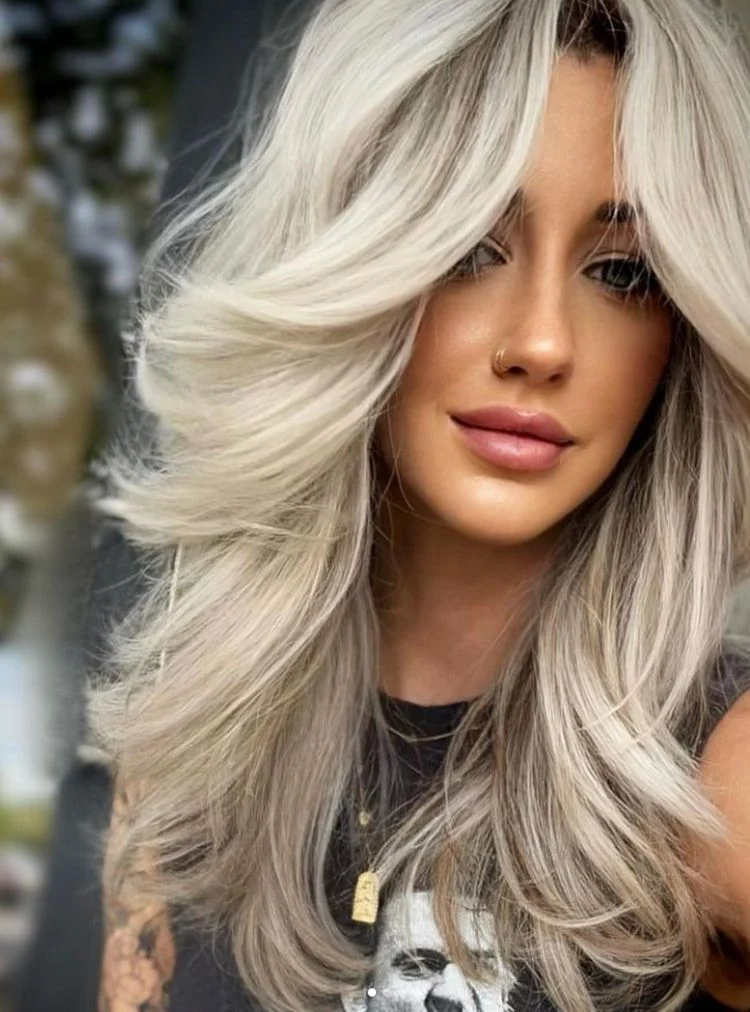 Layered Shag With Voluminous Blowout Layered Shag With Voluminous Blowout — Winter Hairstyles for Thick Hair