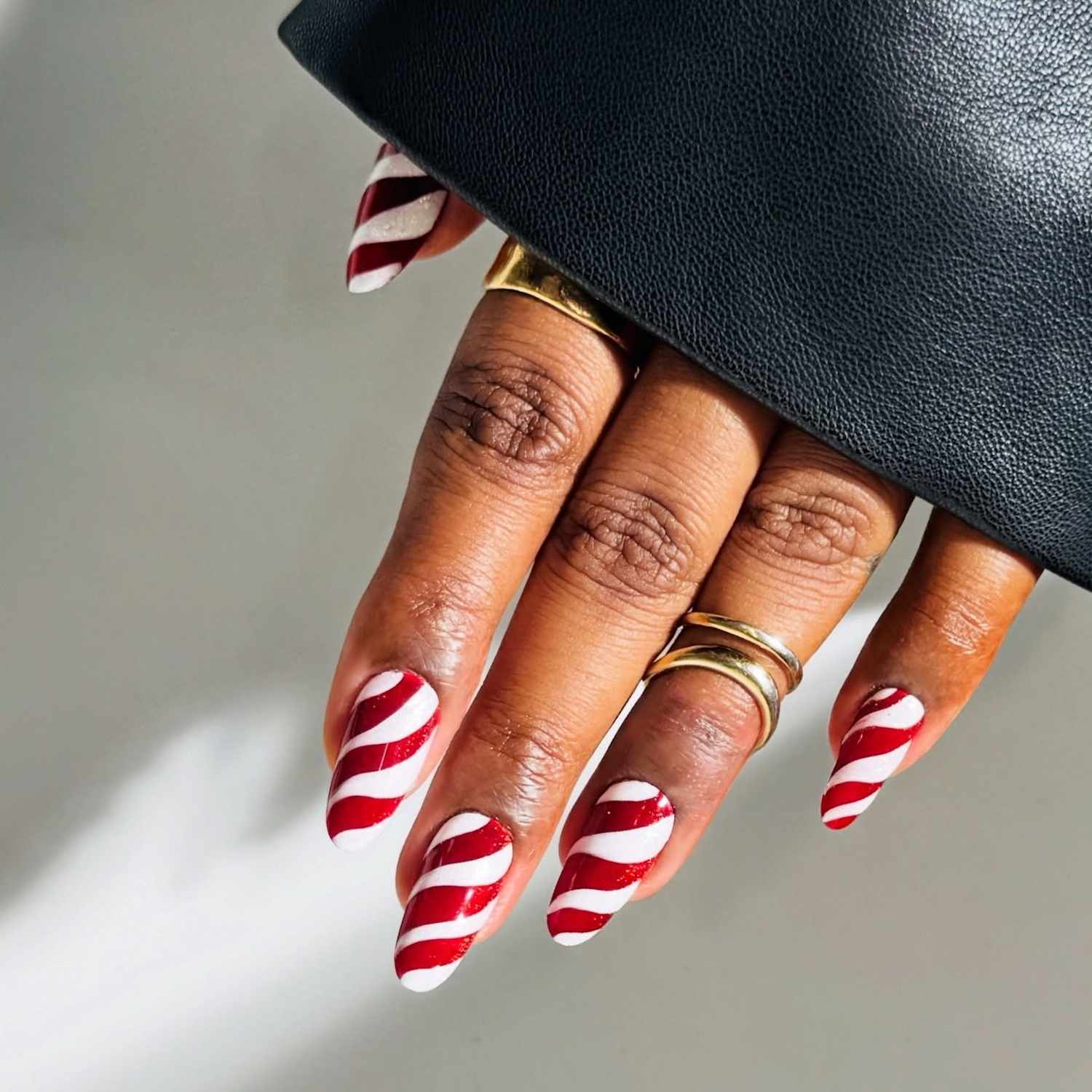 Bold Red and White Candy Cane Stripes Bold Red and White Candy Cane Stripes — Easy Christmas Nails 2026