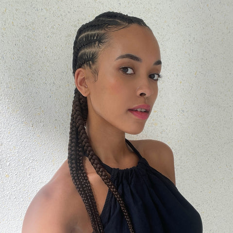 Polished Dark Brown Straight Braids Polished Dark Brown Straight Braids — Winter Braided Hairstyles