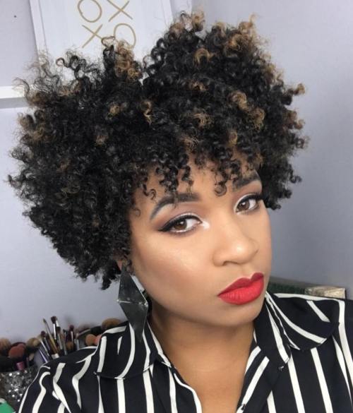 Textured Top With Shaved Sides Textured Top With Shaved Sides — Winter Haircuts for Black Women