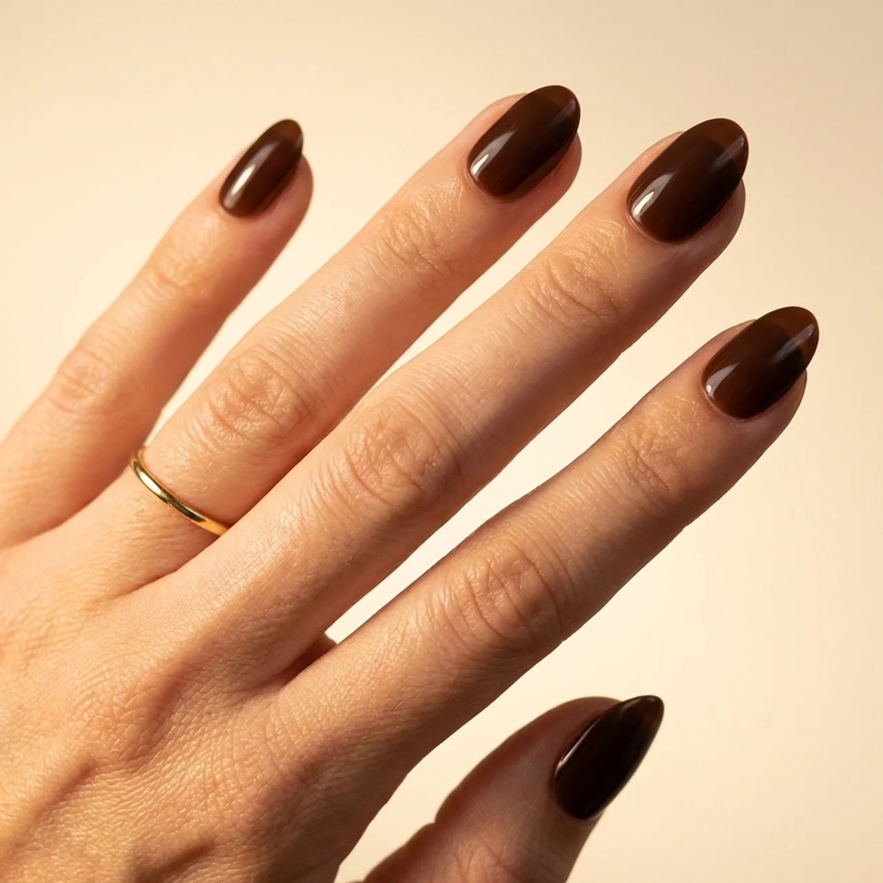 Solid Color Visual Idea Solid Color Visual Idea — Chocolate Brown Nails