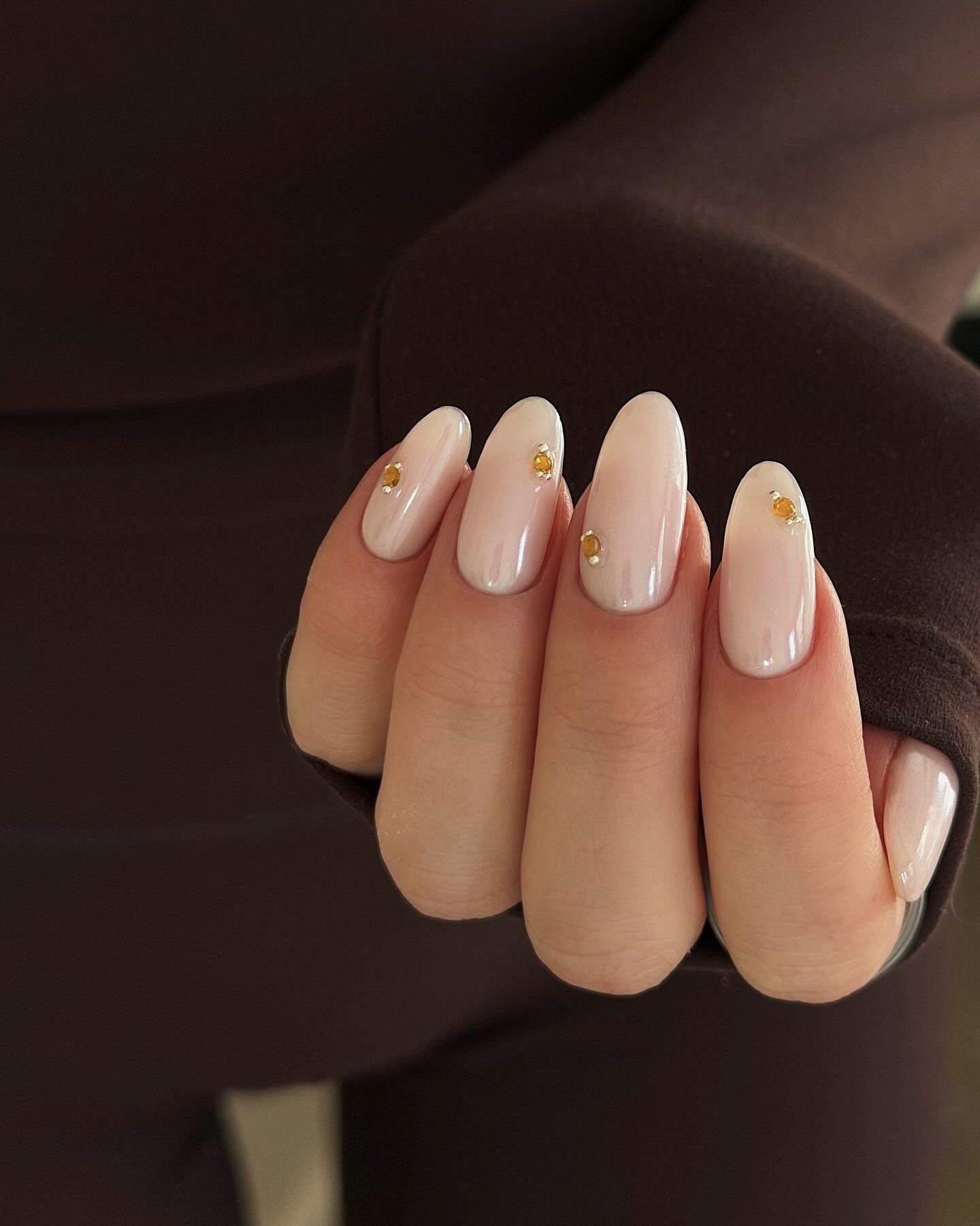 Small Gold Studs Visual Idea Small Gold Studs Visual Idea — Old Money Winter Nails