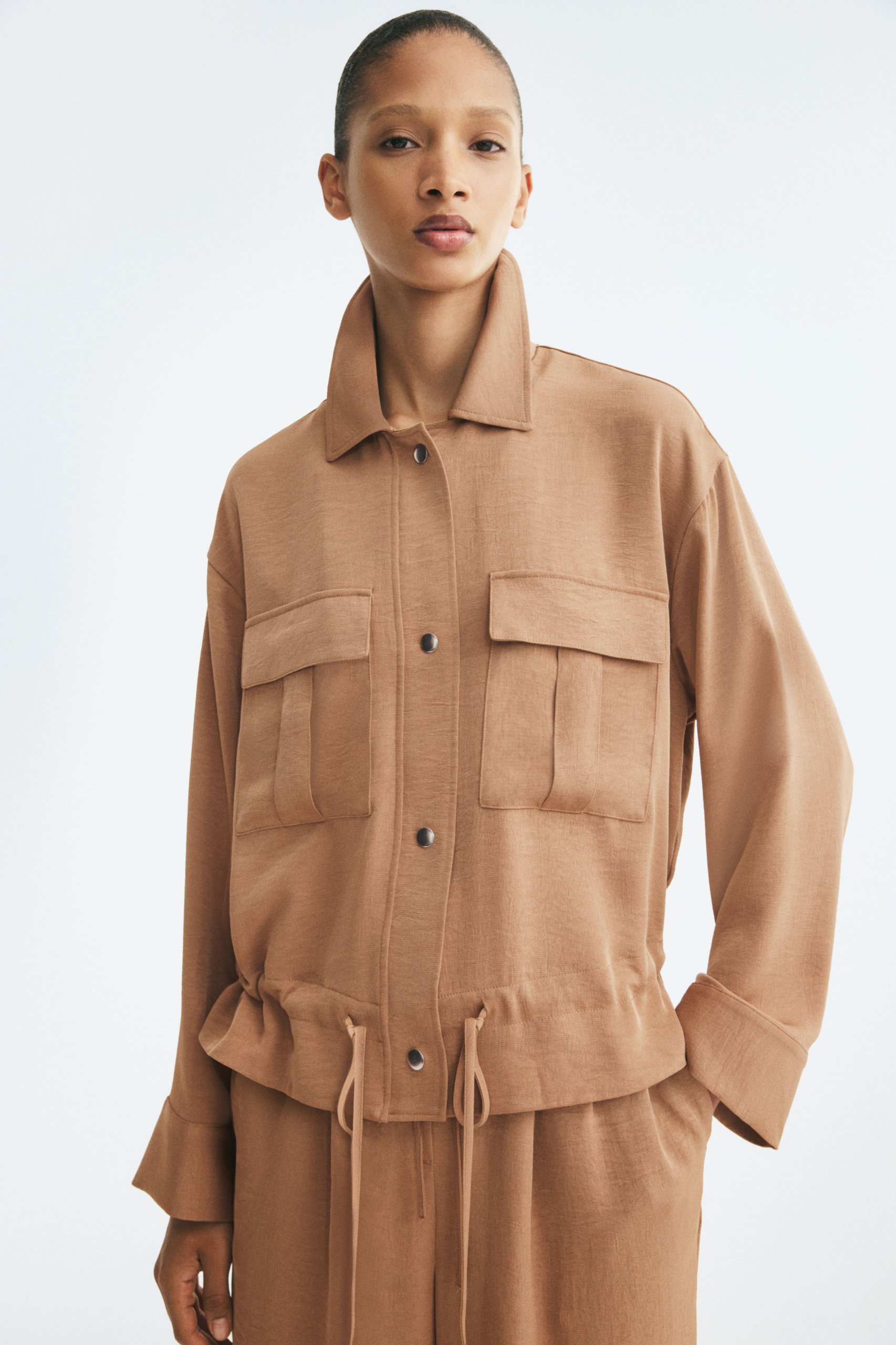 Tan Utility-Style Knit Loungewear Set Tan Utility-Style Knit Loungewear Set — Loungewear Outfits