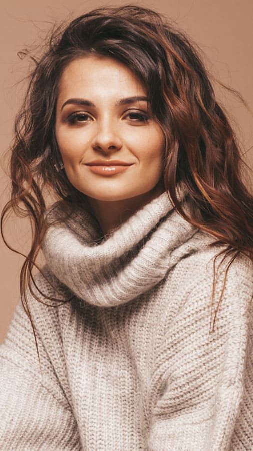 Long Visual Idea Long Visual Idea — Winter Haircuts with Curtain Bangs