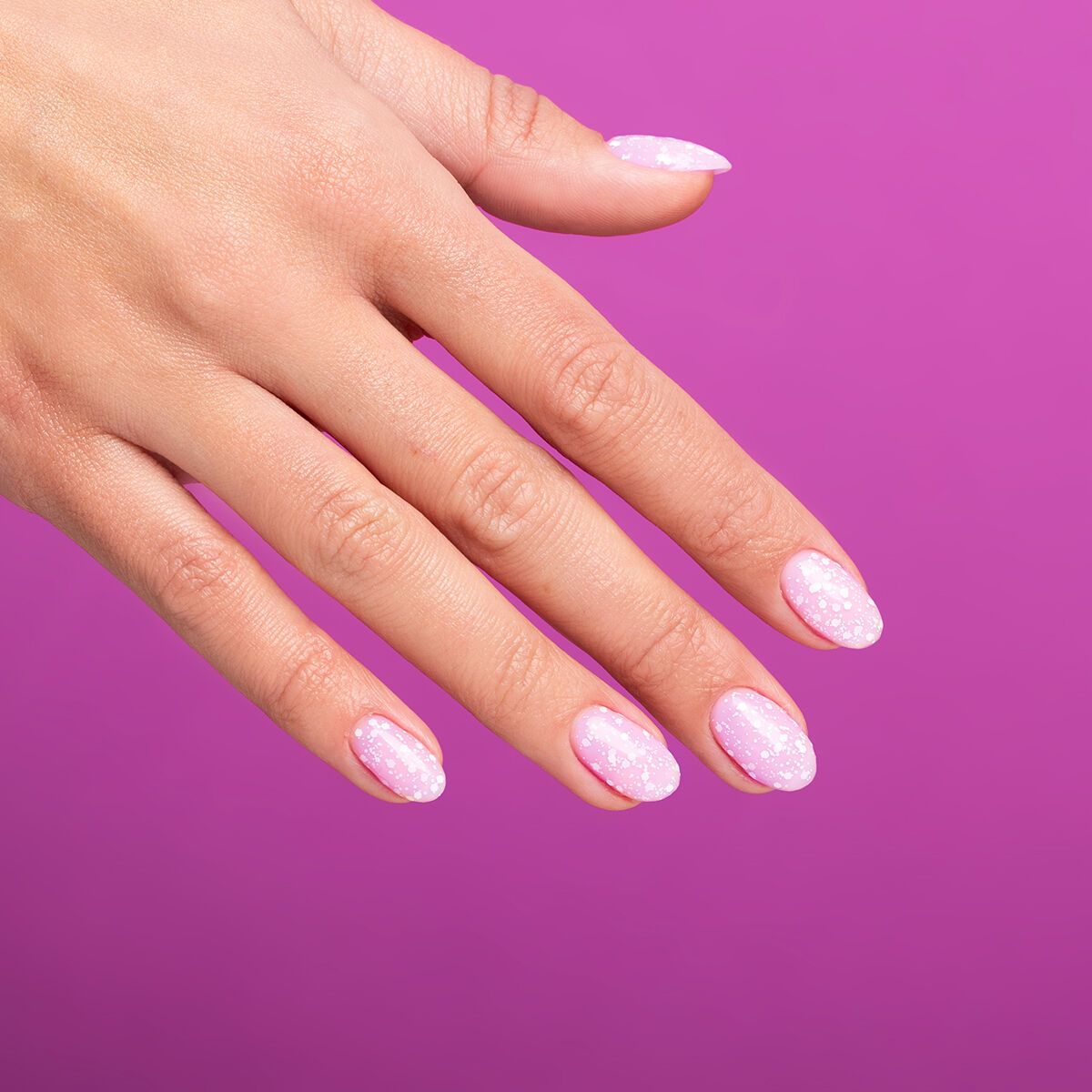 Shimmer Lavender with White Dots Shimmer Lavender with White Dots — Winter Lavender Nails