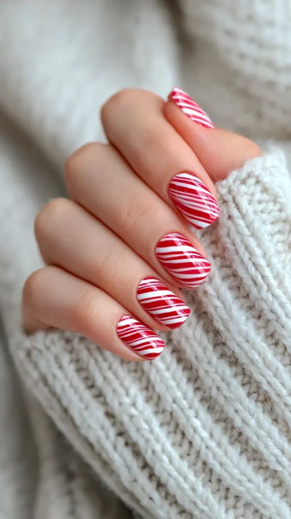 Glitter Visual Idea Glitter Visual Idea — Red Christmas Nails 2026
