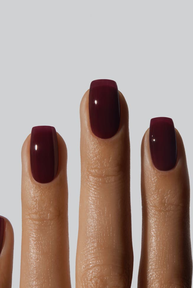 High Gloss Deep Burgundy Medium Square Nails High Gloss Deep Burgundy Medium Square Nails — Black Cherry Nails