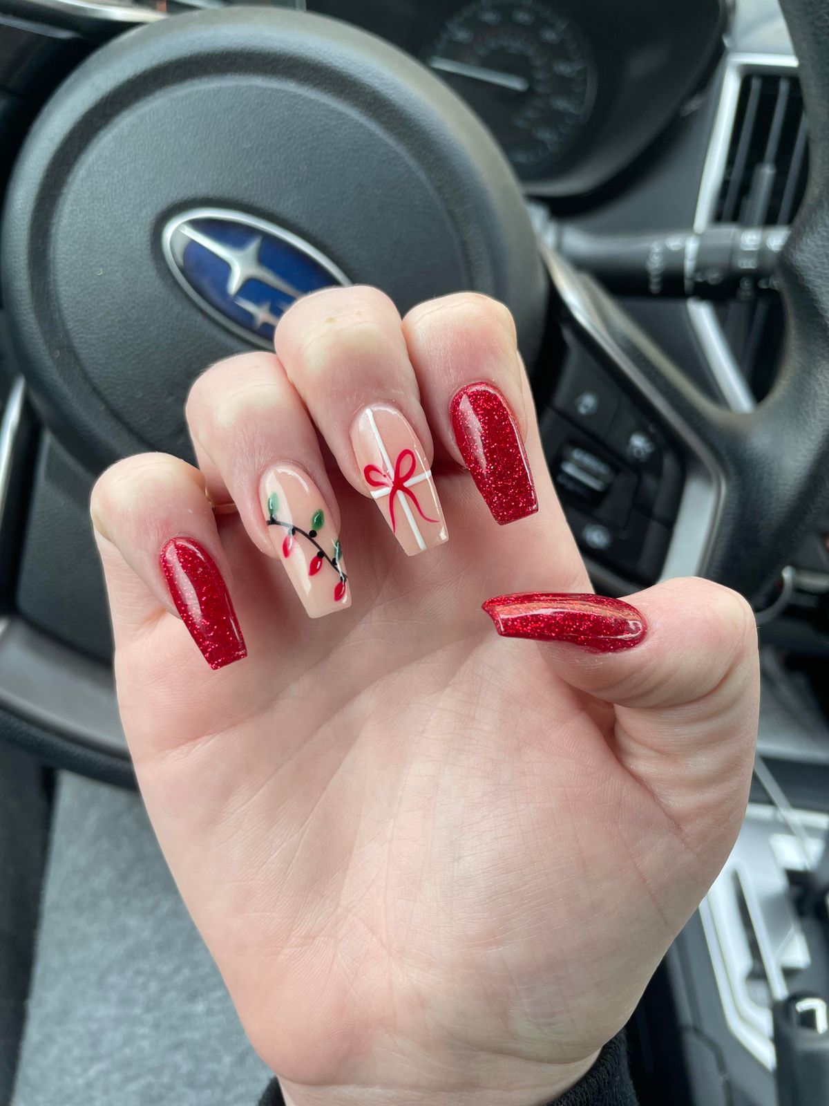 Red Green White Pink Clear Visual Idea Red Green White Pink Clear Visual Idea — Red and Green Christmas Nails 2026