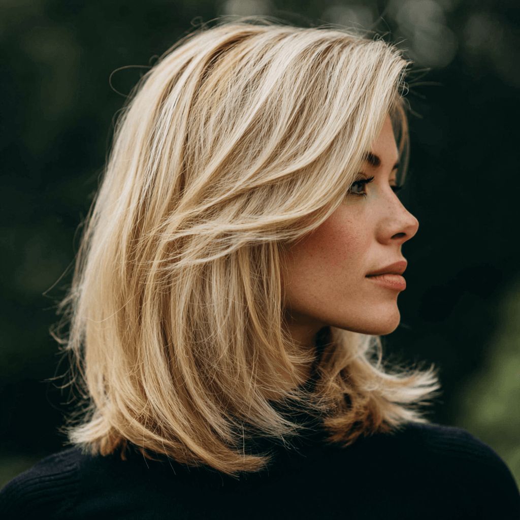 Layered Collarbone Bob, No Bangs Layered Collarbone Bob, No Bangs — Winter Haircuts for Thick Hair