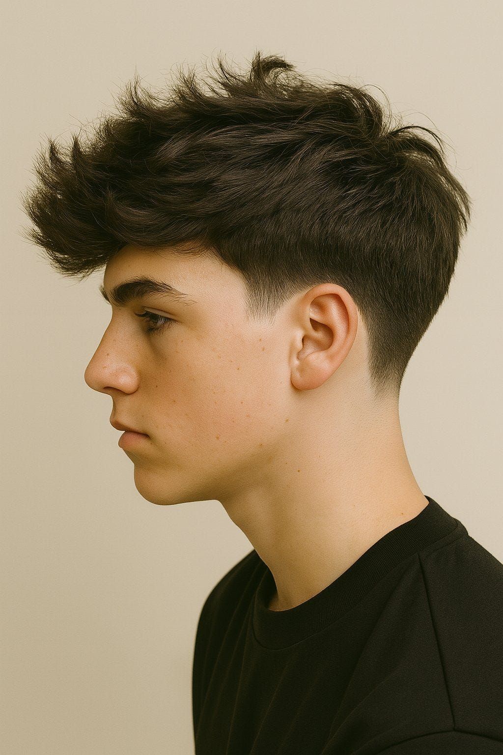 Short Sides Longer Textured Top Messy Textured Crop With Side Fringe — Winter Hairstyles for Men