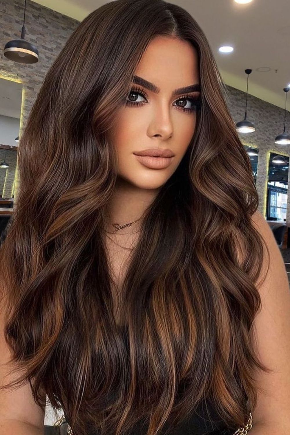 Dark Chocolate Brown With Subtle Warm Highlights Dark Chocolate Brown With Subtle Warm Highlights — Winter Brown Hair Colors