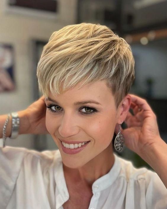 Ear Textured Ash Blonde Pixie Ear Textured Ash Blonde Pixie — Winter Hairstyles for Short Hair