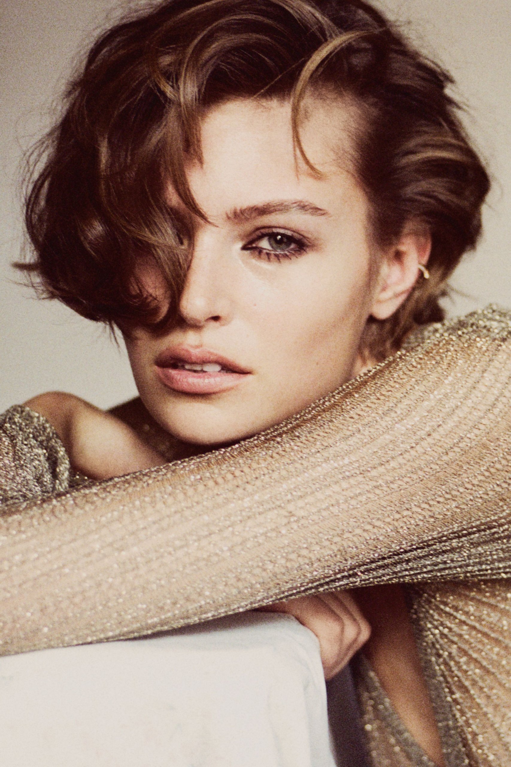 Side-Swept Textured Dark Brown Pixie Side-Swept Textured Dark Brown Pixie — Winter Pixie Haircuts