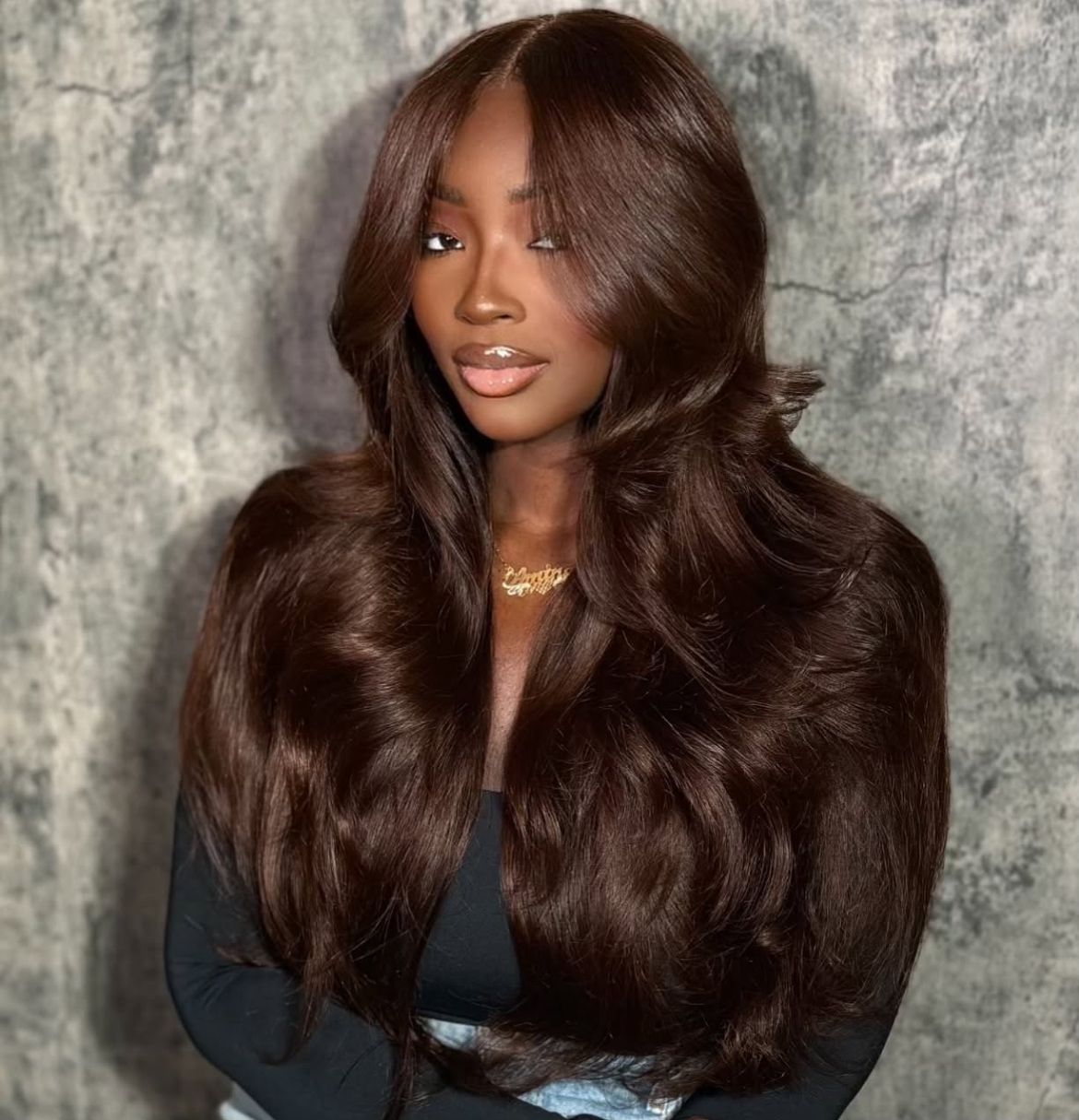 Deepest Brunette With Cool Highlights Deepest Brunette With Cool Highlights — Dark Winter Hair Colors
