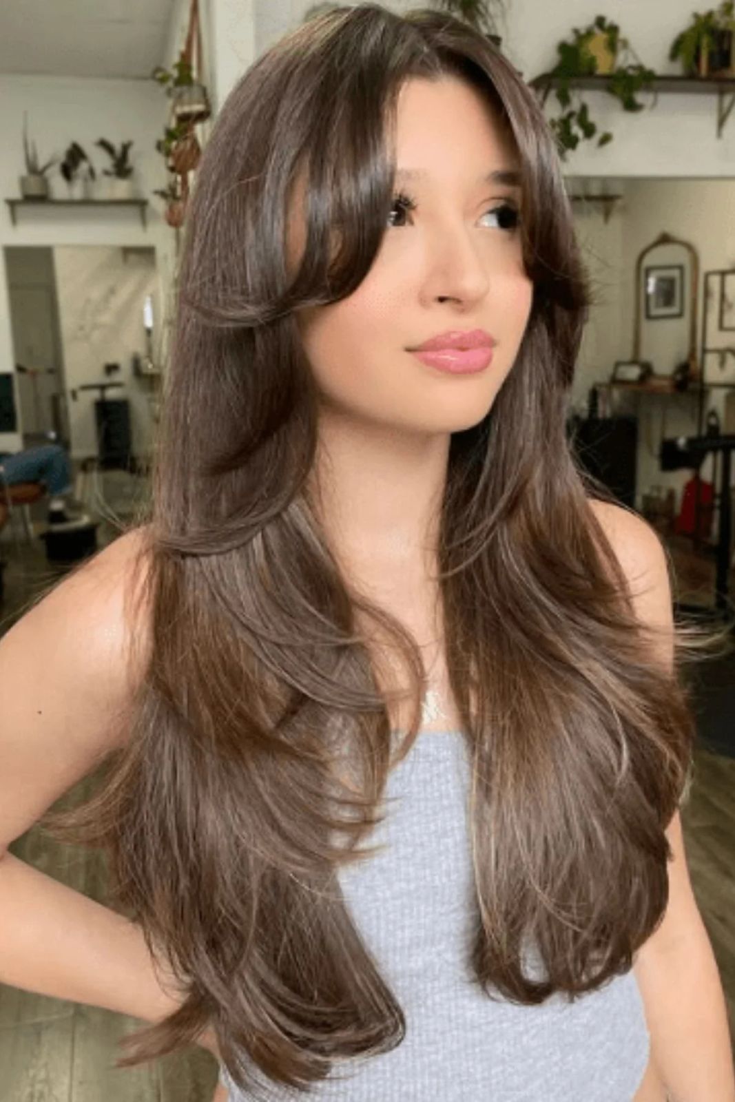 Mid-Back Loose Waves with Layers — Winter Haircuts for Straight Hair
