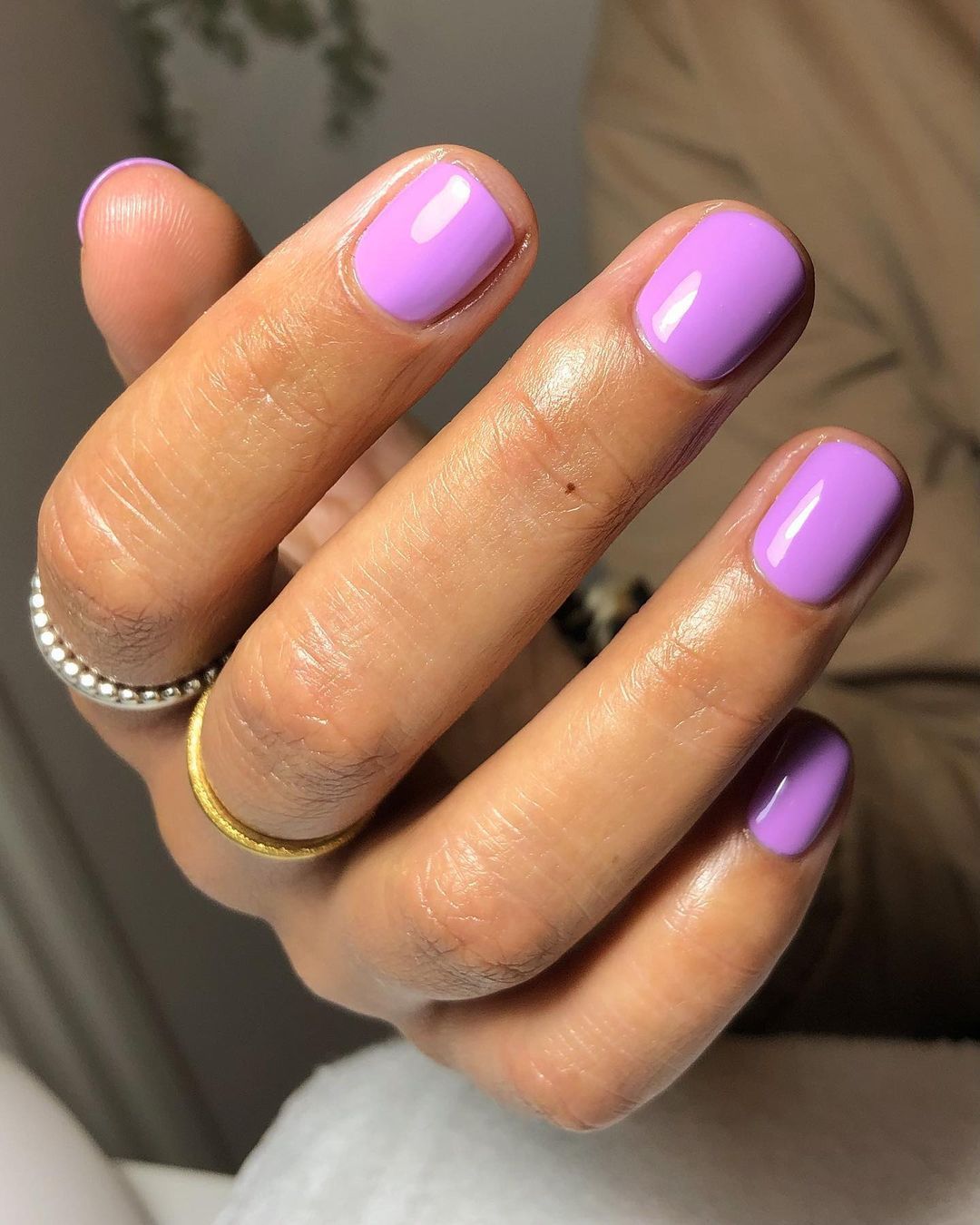 Vibrant Glossy Lavender Vibrant Glossy Lavender — Winter Lavender Nails
