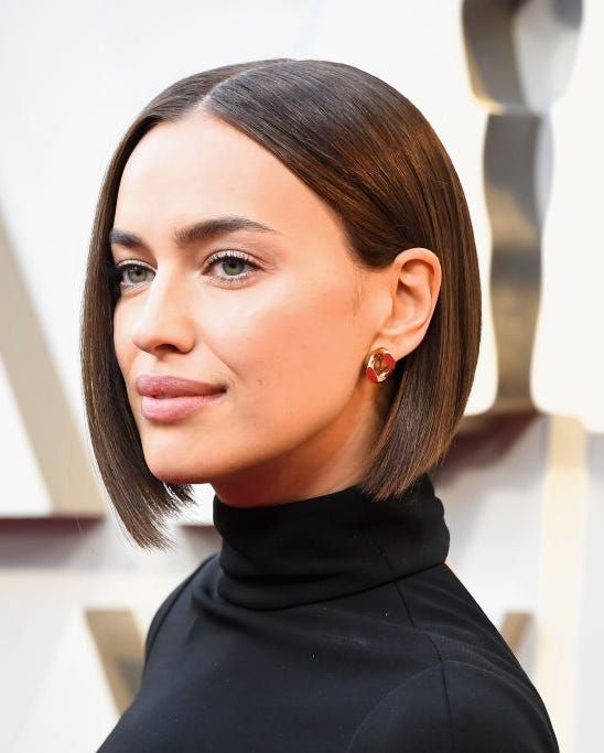 Sleek Dark Brown Blunt Bob — Winter Haircuts for Oval Faces