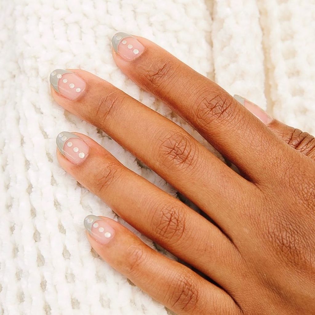 Glossy And Glitter Visual Idea — Winter Nails for Teens