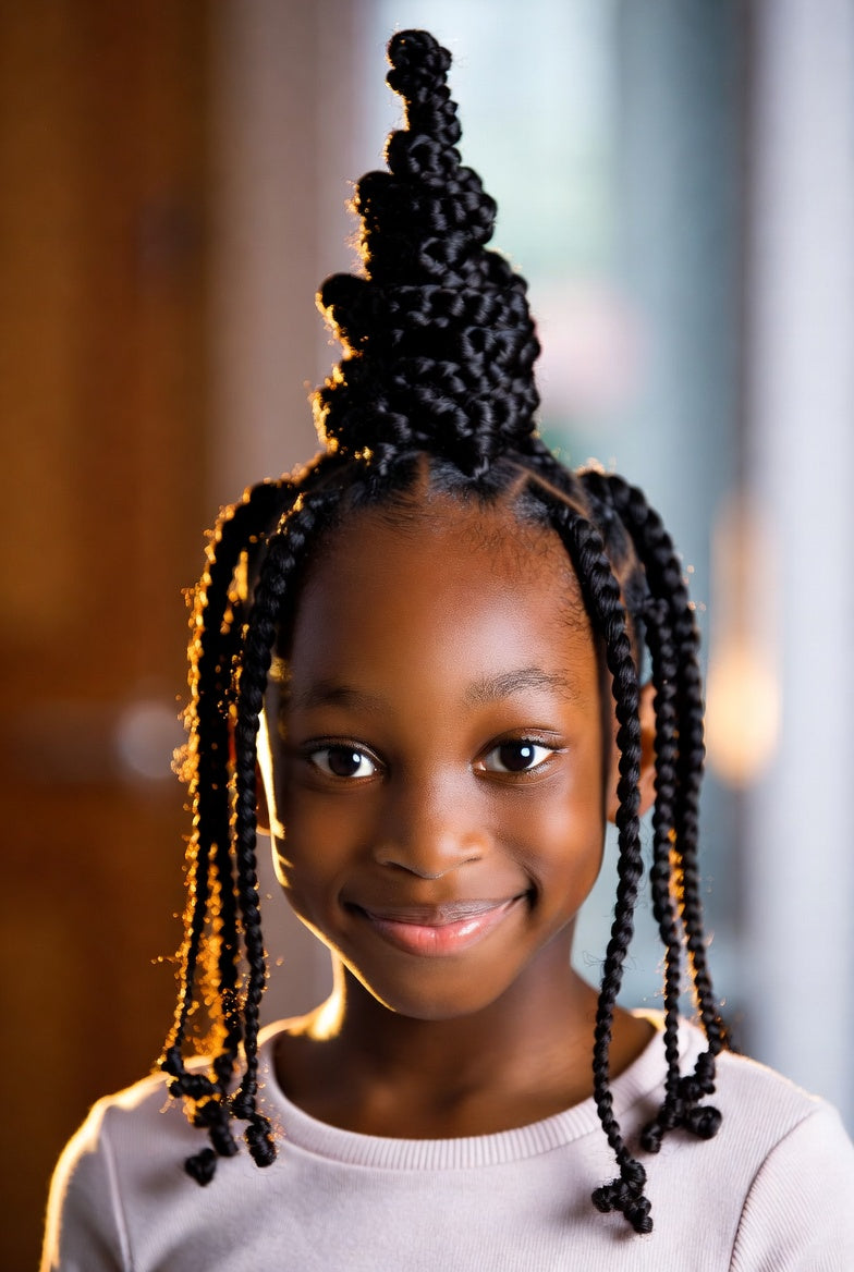 Conical Christmas Tree Braid Conical Christmas Tree Braid — Winter Hairstyles for Kids