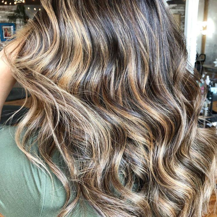 Strong Blonde Balayage on Dark Brown Strong Blonde Balayage on Dark Brown — Reverse Balayage