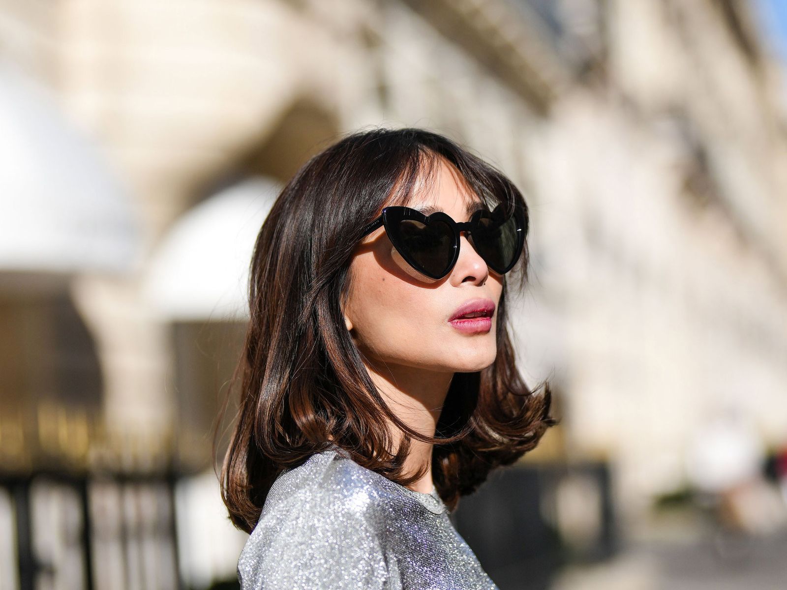 Ash Blonde Elongated Bob With Textured Waves — Medium Length Winter Haircuts