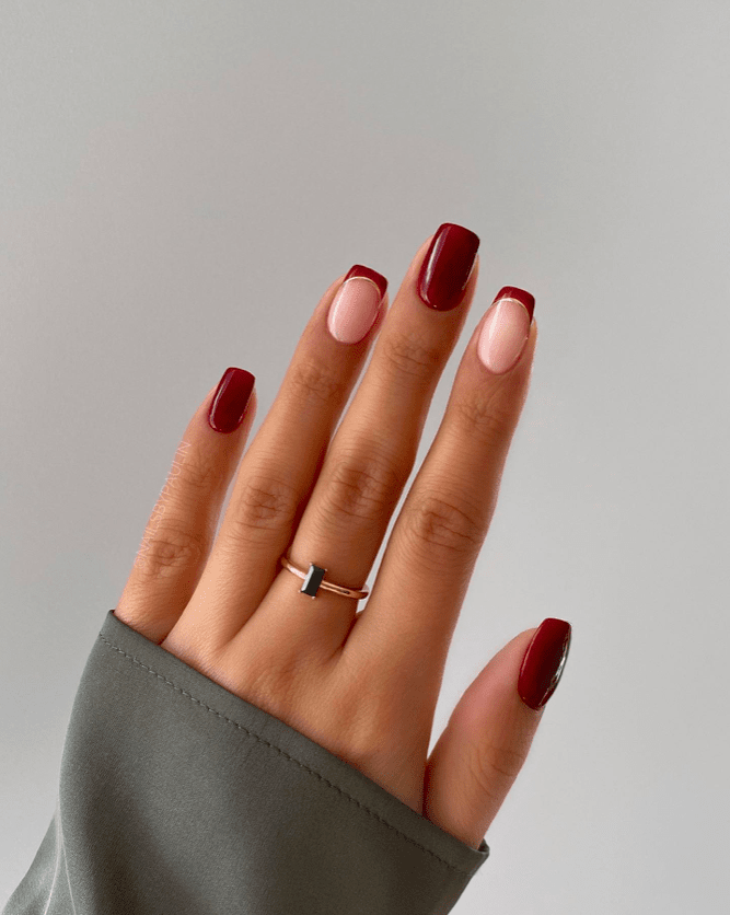 Sheer Pink Glitter Red Rhinestone Cuticle Nails Sheer Pink Glitter Red Rhinestone Cuticle Nails — Cherry Red Christmas Nails 2026